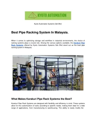 Best Pipe Racking System In Malaysia.
