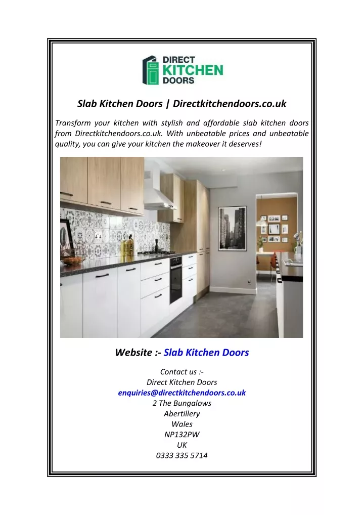 slab kitchen doors directkitchendoors co uk