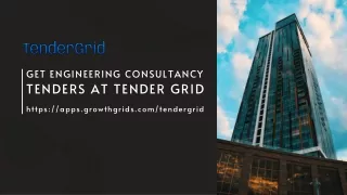 Get Engineering Consultancy Tenders at Tender Grid