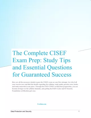 The Complete CISEF Exam Prep_ Study Tips and Essential Questions for Guaranteed Success