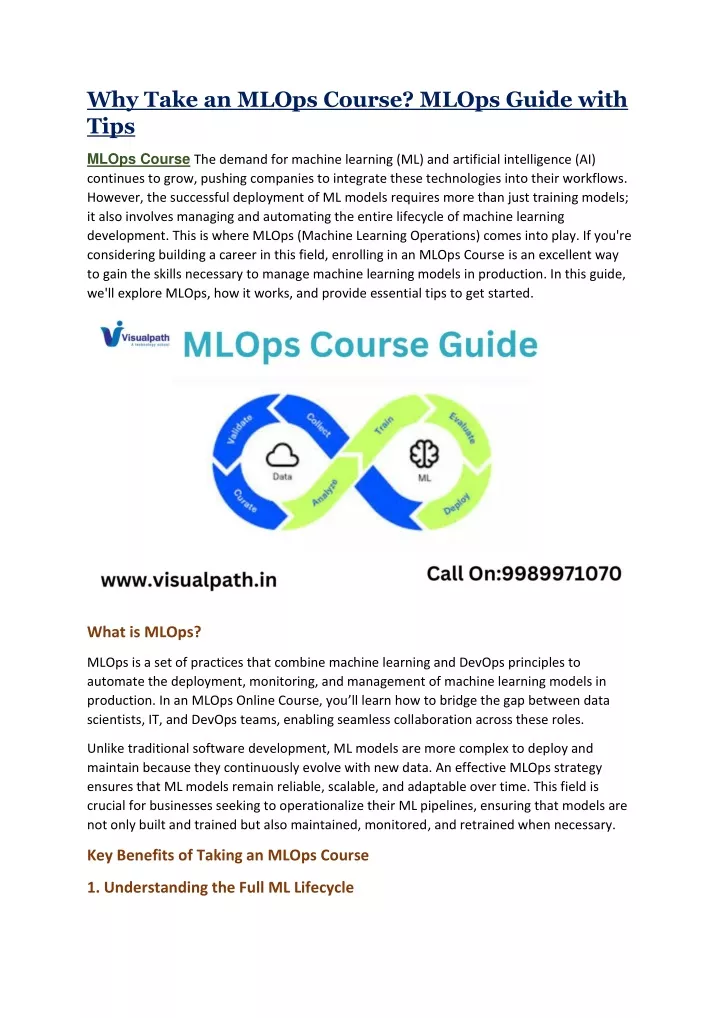 why take an mlops course mlops guide with tips