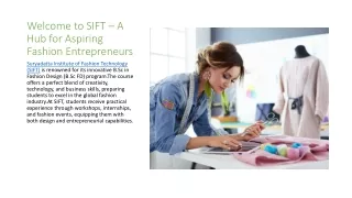 Empowering Fashion Entrepreneurs - Exploring the B.Sc in Fashion Design at Suryadatta Institute of Fashion Technology (S