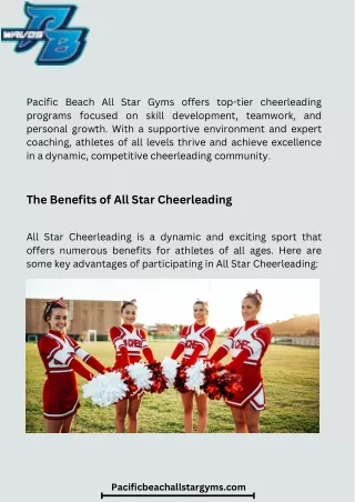 The Benefits of All Star Cheerleading