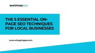 5 Essential On-Page SEO Techniques for Local Businesses