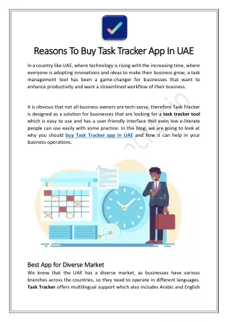 Reasons To Buy Task Tracker App In UAE