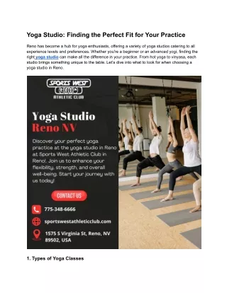 Yoga Studio_ Finding the Perfect Fit for Your Practice
