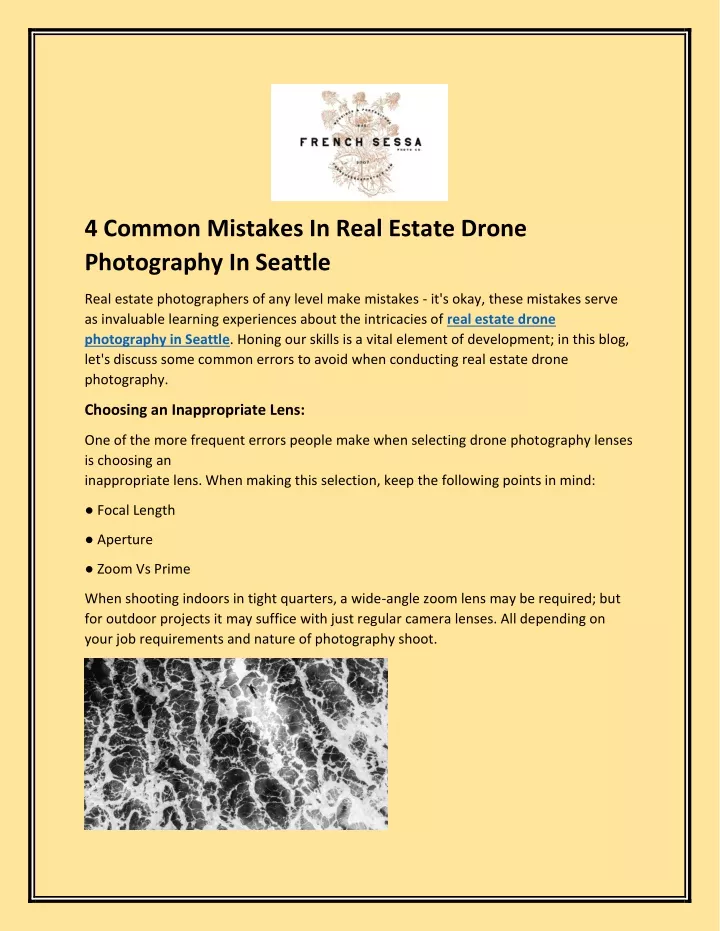 4 common mistakes in real estate drone