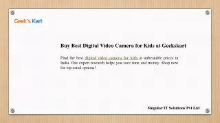 Buy Best Digital Video Camera for Kids at Geekskart