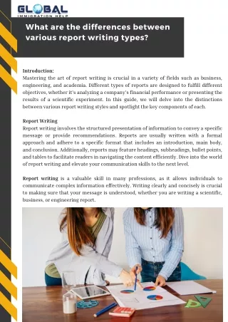 what are the differences between various report