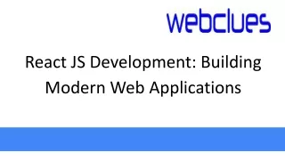 react js development building modern