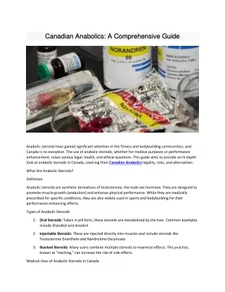 canadian anabolics a comprehensive guide