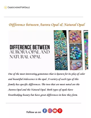 difference between aurora opal natural opal