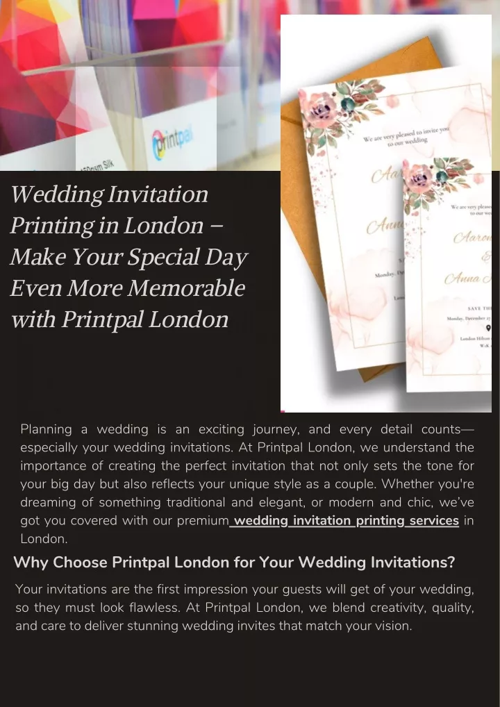 wedding invitation printing in london make your