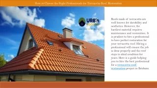 How to Choose the Right Professionals for Terracotta Roof Restoration