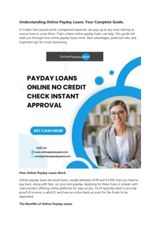 Online Payday Loans