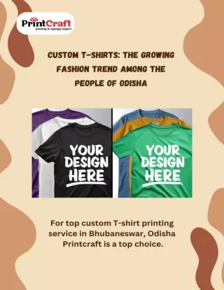 Custom T-Shirts The Growing Fashion Trend among the People of Odisha