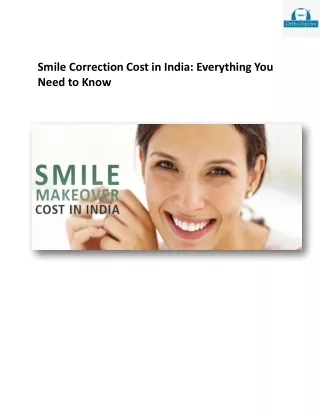 smile correction cost in india everything
