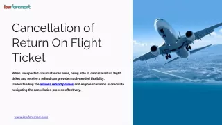 cancellation of return on flight ticket