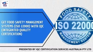 Food Safety Management System| ISO 22000| Top Certification Provider for ISO 22