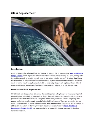 Glass Replacement