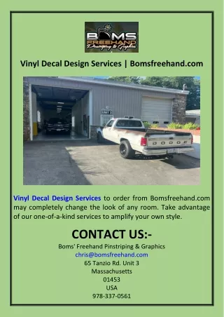 Vinyl Decal Design Services  Bomsfreehand.com