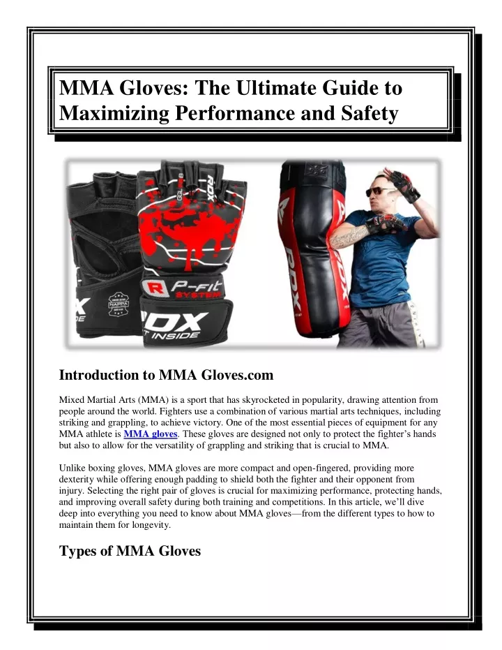 mma gloves the ultimate guide to maximizing