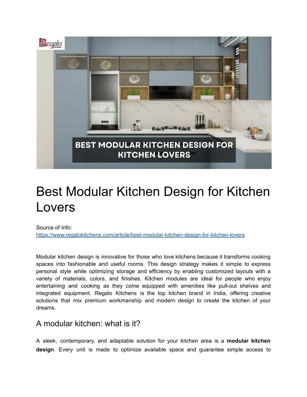 PPT - Best Modular Kitchen Design for Kitchen Lovers PowerPoint ...