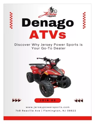 Why Choose Denago ATVs? Discover Why Jersey Power Sports is Your Go-To Dealer