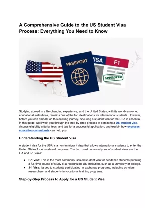 a comprehensive guide to the us student visa