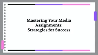 Media Assignment Help in Australia