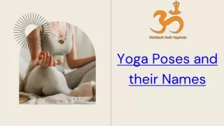 Yoga Poses and their Names