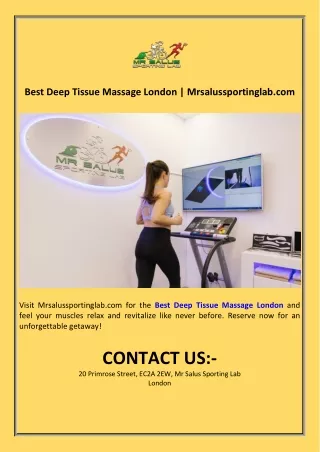 Best Deep Tissue Massage London  Mrsalussportinglab.com