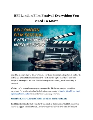 BFI London Film Festival-Everything You Need To Know