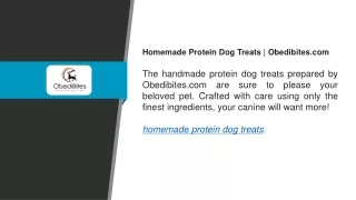 Homemade Protein Dog Treats  Obedibites.com