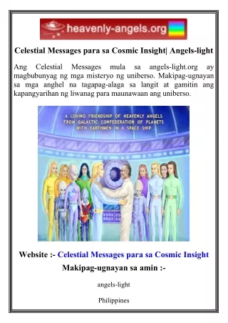 celestial messages para sa cosmic insight angels