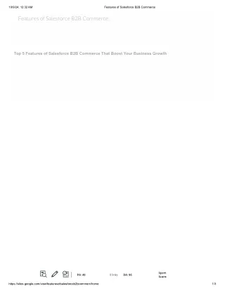Features of Salesforce B2B Commerce