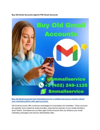 Buy Old Gmail Accounts Aged & PVA Gmail Accounts (1)