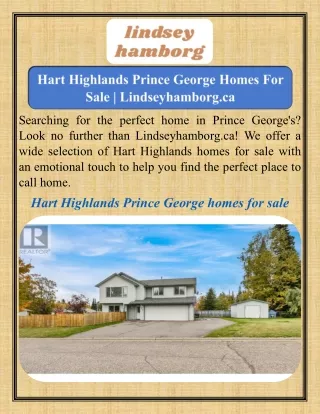 Hart Highlands Prince George Homes For Sale   Lindseyhamborg.ca