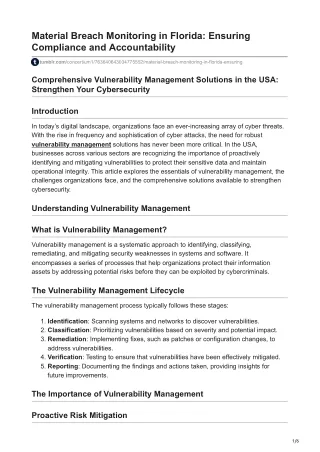 Material Breach Monitoring in Florida Ensuring Compliance and Accountability