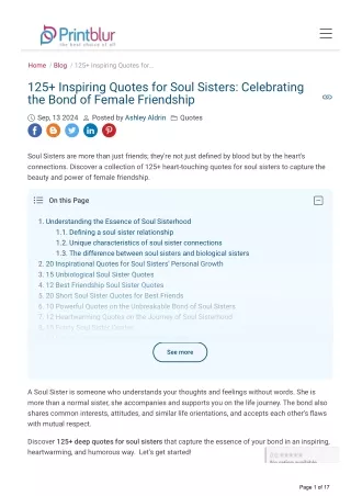 125 Quotes for Soul Sisters: Celebrate Your Special Bond