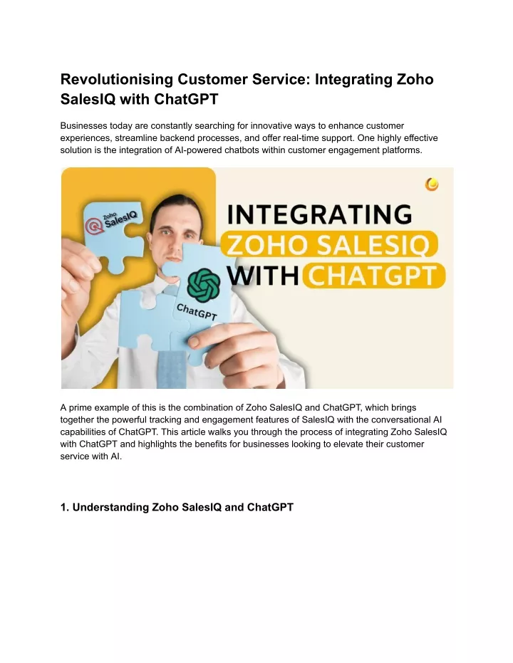 revolutionising customer service integrating zoho