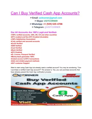 Buy Verified Cash App Accounts - 100% BTC Enable and Old