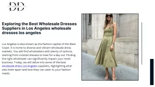 Exploring the Best Wholesale Dresses Suppliers in Los Angeles wholesale dresses los angeles