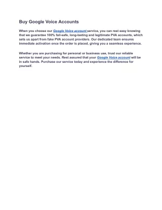 Buy Google Voice Accounts
