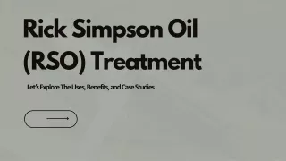 rick simpson oil rso treatment