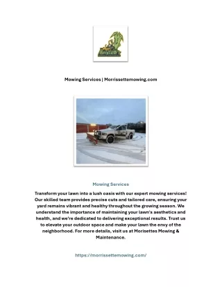 mowing services morrissettemowing com