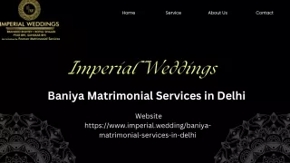 Baniya Matrimonial Services in Delhi