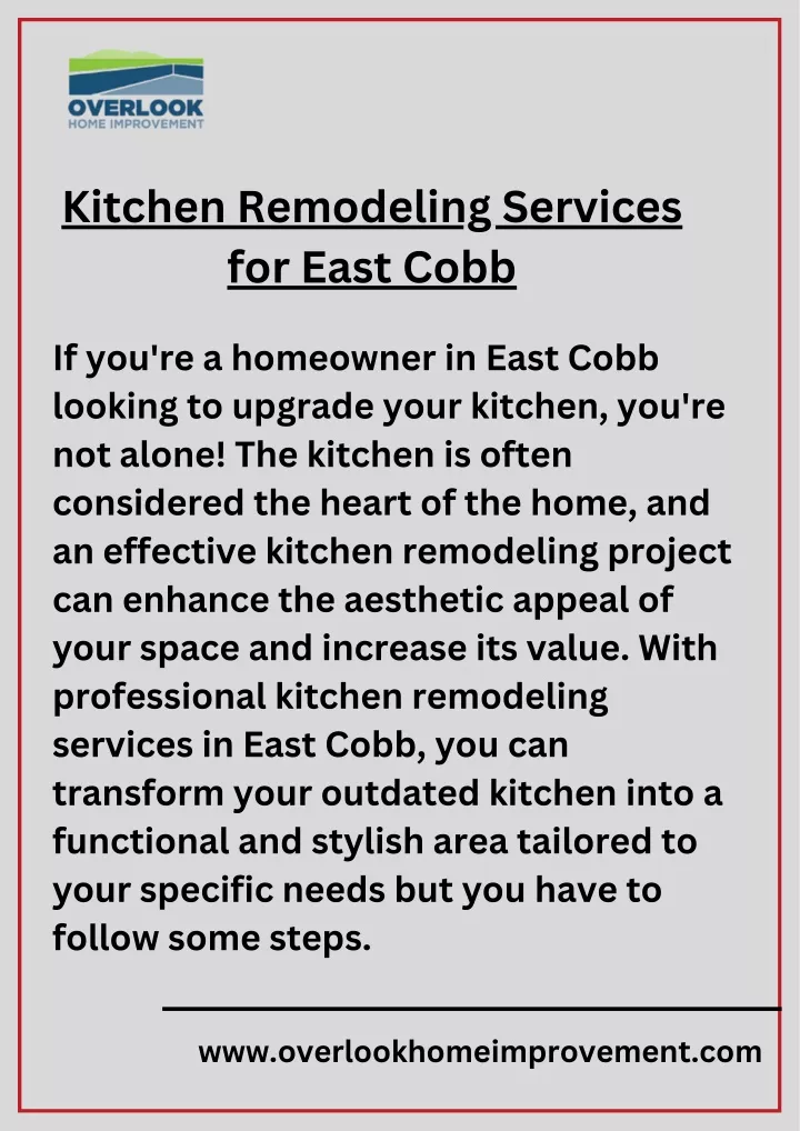 kitchen remodeling services for east cobb