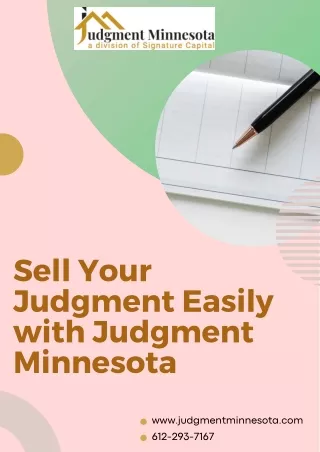 Sell Your Judgment Easily with Judgment Minnesota