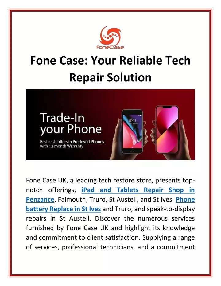 fone case your reliable tech repair solution